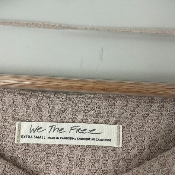 Free People We The Free Beige North Shore Thermal Tunic Size XS - Picture 3 of 7